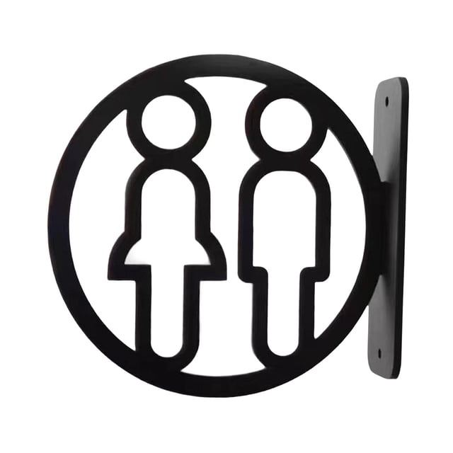 Letrero de baño, adhesivo de pared, para hombres y mujeres, señalización de baño, letrero de baño, Hombre y mujer