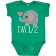 thumbnail image 3 of Inktastic Half Birthday Cute Elephant Girls Baby Bodysuit, 3 of 5