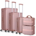 thumbnail image 6 of 5PCS Travel Luggage Set with Makeup Case, Soft Rosegold, 6 of 6