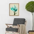 thumbnail image 2 of Elegant White Aqua Calla Lilies Painting Art Print Framed Poster Wall Decor 12x16 inch, 2 of 5