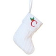 thumbnail image 1 of Christmas Stockings With Embroidered Initial Letters And Christmas Tree Pendant Design In Red Green White Knit Fabric, 1 of 1