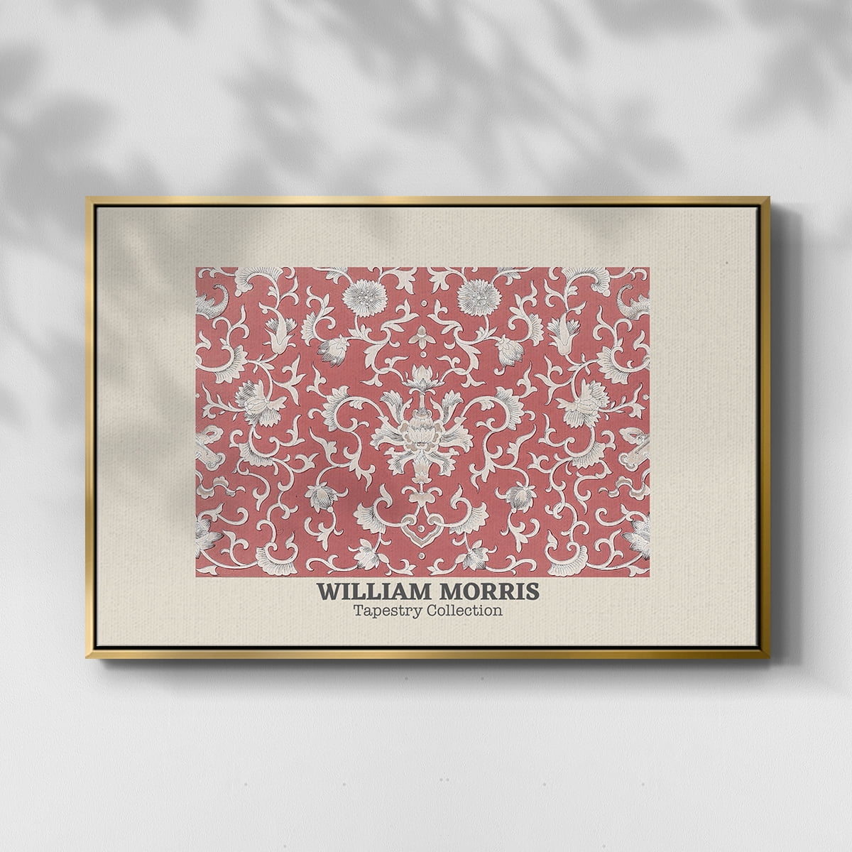 Vintage Abstract Print-LI Framed in Gold Wood Gallery Wrapped Canvas 25 in. x 37 in.