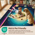 thumbnail image 4 of Design&I 9'x12' Washable Area Rug Giant Skid-Resistant Shaped Cosmic Funky Spiral Motif Graphic Eclectic Bathroom for Great Room, Large Living, 4 of 7