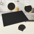 thumbnail image 4 of Silicone Dish Drying Mat for Kitchen Counter, Rectangular Waterproof Kitchen Mat, Heat Resistant Silicone Mat Black 17.7*11.8*0.4 inch, 4 of 6
