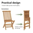 thumbnail image 5 of vidaXL Folding Patio Chairs Set of 2, Outdoor Wooden Seats for Garden, Solid Teak Wood, 5 of 10