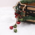 thumbnail image 4 of 2 piezas de piñas de pino navideñas, cascabeles y lazo con cuadros de búfalo, adornos para colgar en la puerta y en la pared, 4 of 5