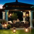 thumbnail image 5 of Solar Hanging Lanterns Outdoor: 2 Pack Metal Solar Hanging Lights with Hook, Bright - Warm Waterproof LED Lanterns for Outside, Solar-Powered Light for Yard Garden Patio Porch Decor, 5 of 8