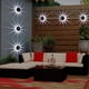 thumbnail image 2 of Kearding Home Office Hotel al aire libre 8 modos de luz solar montada en la pared Camino impermeable Pasarela Cubierta de jardín Lámpara de pétalo Iluminación y accesorios Vistoso Kearding HA073189-03B, 2 of 6