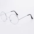 thumbnail image 5 of Espejo plano estilo príncipe sin graduación, gafas de moda vintage con marco redondo artístico para diversas ocasiones, 5 of 5
