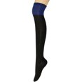thumbnail image 2 of Wrapables® Women's Two-Tone Knee High Boot Socks, Blue and Black, 2 of 2