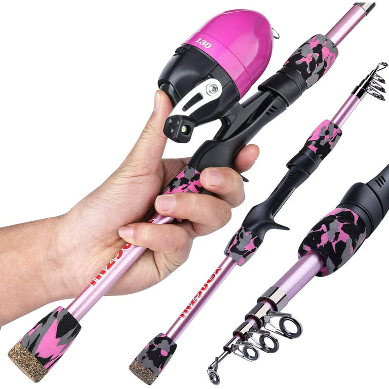 ILure Telescopic Kids Fishing Rod and Reel Combo Kit with Tackle