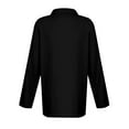 thumbnail image 4 of Pxiakgy Women's Polo Shirts Cotton 3-Button Long Sleeve Collared Tops Summer Cool Shirt Uniform Casual Shirts Women's Short Sleeved Slim Fit Casual Fashion Top Black M, 4 of 5