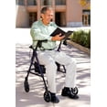 thumbnail image 6 of Carex Step 'N Rest Aluminum Rollator Walker With Seat, Made for Seniors, 6" Wheels, 250lbs Support, 6 of 8