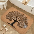 thumbnail image 2 of 1pc Tree on Coir Mat Absorbent Non-Slip Bathroom Thickened Flannel Rug Decor,Soft,Quick Drying,Suitable For Indoor/outdoor Use,Bathrooms,Bedrooms,Kitchens,Terrace,Laundry Rooms,16"x24", 2 of 9