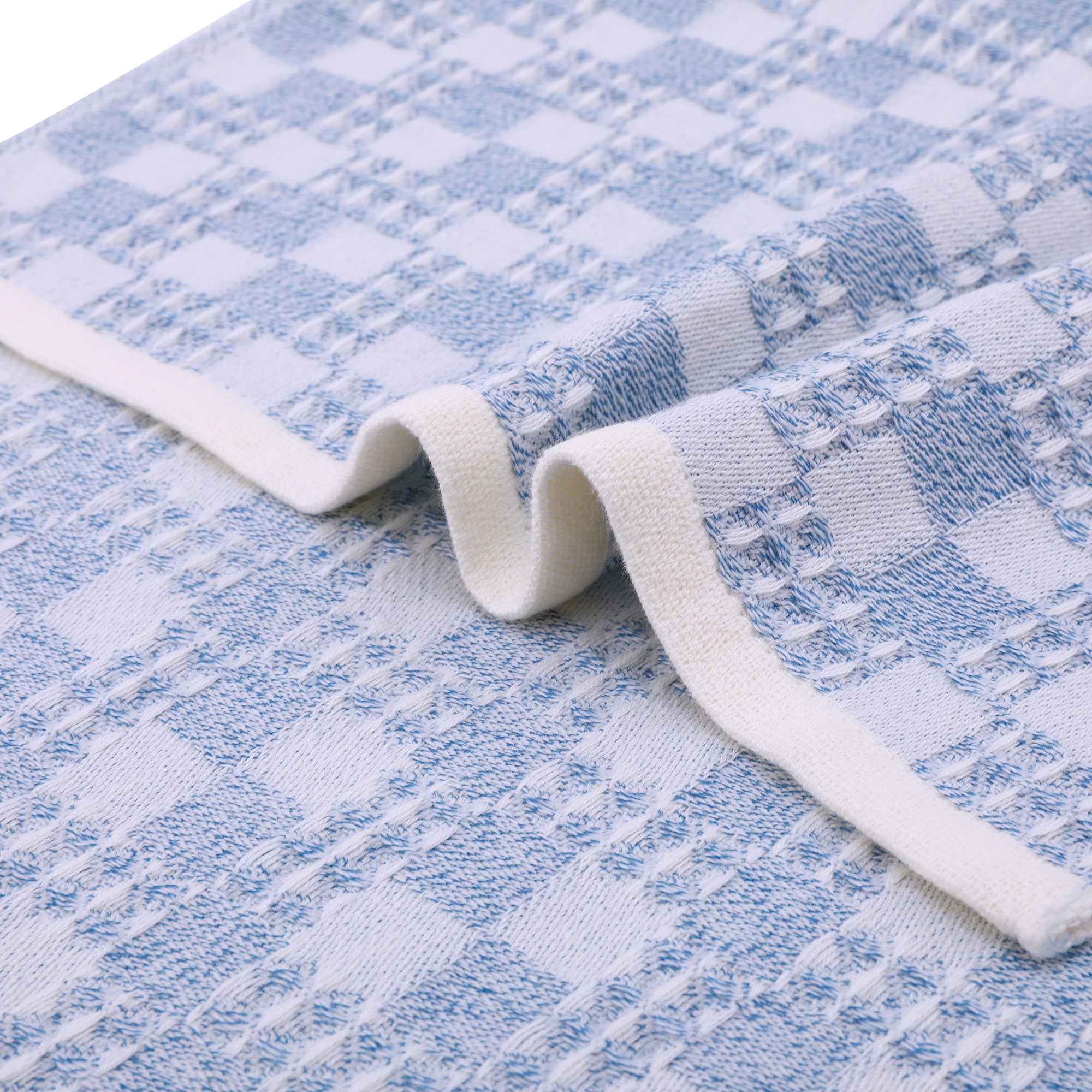 Unique Bargains Waffle Hand Towels Set of 2 Grey 13" x 28"