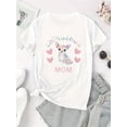 thumbnail image 4 of Women's Colorful Heart & Dog Print T-Shirt - Casual Crew Neck, Short Sleeve, Stretchy Polyester Blend, Machine Washable - Perfect for Summer, 4 of 8