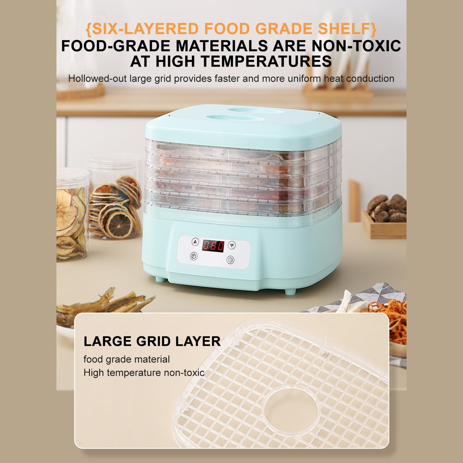 2024 new Freeze Dryer, Dryer Machine for Home for Candy & Snacks, 360° Airflow Food Dehydrator Machine, Trays Jerky Dryer with Digital Adjustable Timer & Temperature Control For Meat Vegetables Fruits