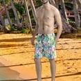 thumbnail image 5 of Binienty Board Shorts Men's Swim Trunks With Tropical Hibiscus Pattern - Breathable for Beach Swimming and Summer Vacations, 5 of 9