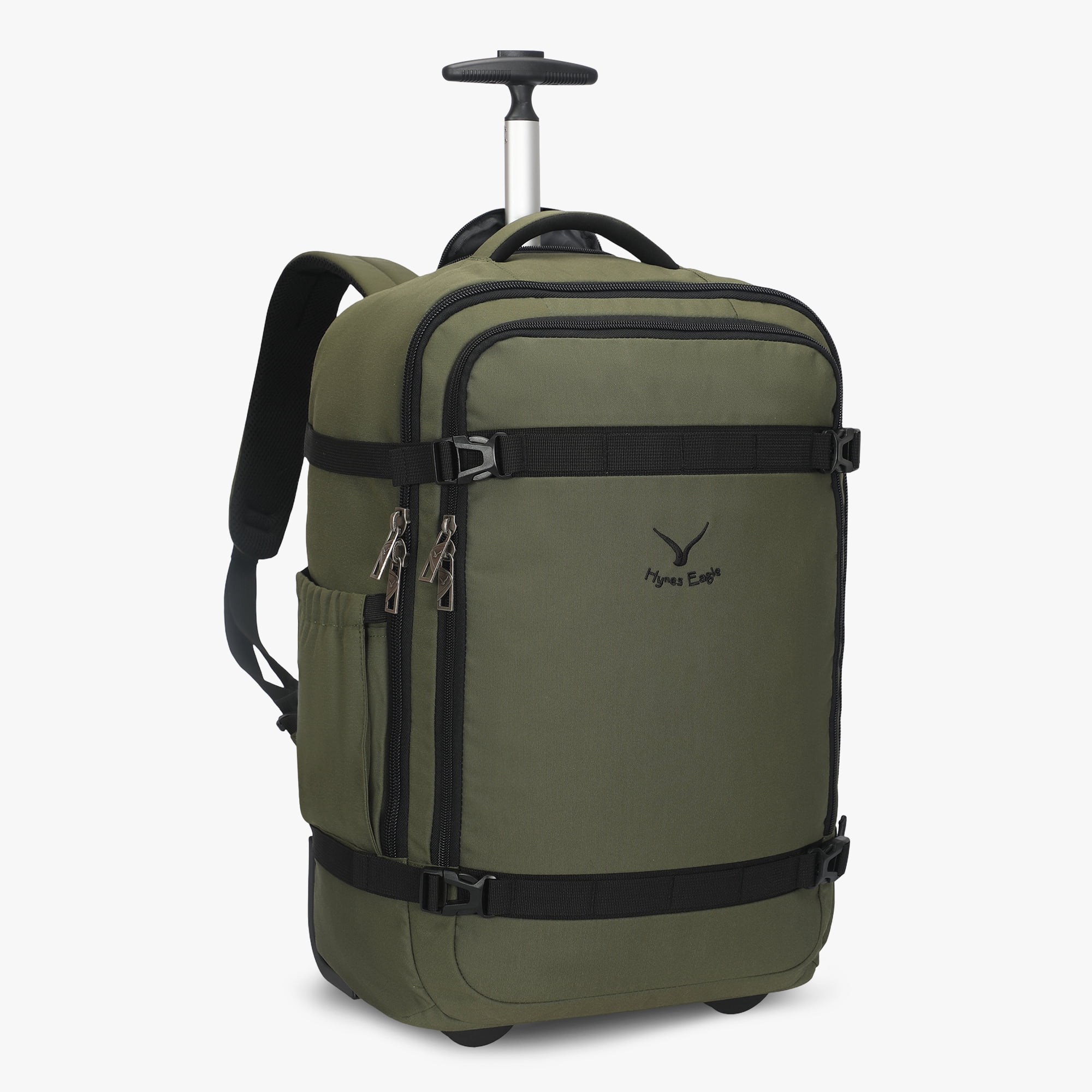 Convertible Wheeled Laptop Carry-On Bag (42L) – Hynes Eagle – Army Green
