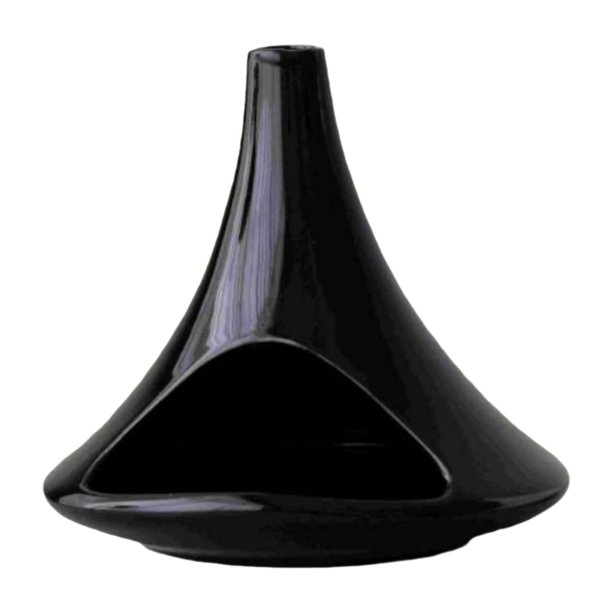 Censador de titular de incienso, regalo de cerámica, decoración del hogar, adorno de receptor quemador de incienso único para la oficina de la oficina Negro