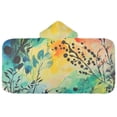 thumbnail image 5 of Yayeee Kids Hooded Towels Toddler Soft Absorbent Beach Bathing Wrap 50" x 23.5", Colorful Plants, 5 of 5