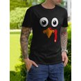 thumbnail image 4 of Turkey Face Shirt Funny Thanksgiving TShirt for Men Small Brown, 4 of 7