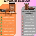 thumbnail image 6 of Rolling Knife Sharpener with Diamond & Ceramic Discs – 15° & 20° Strong Magnetic Angle &, Leather Strop, Finger Guard – Professional Manual Knife Sharpening Kit for Kitchen & Chef Knives., 6 of 9