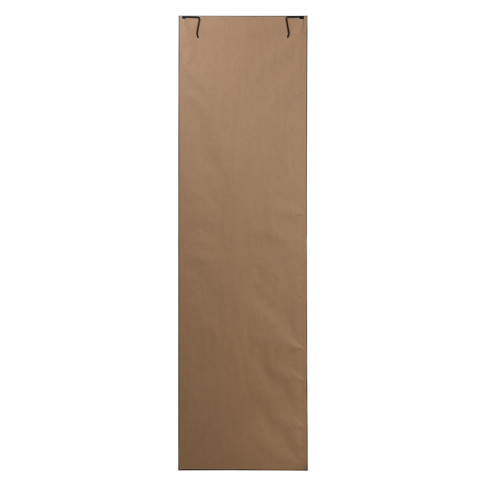Mainstays Over-the-Door Rectangular Mirror, Black, 14.25 in x 50.45 in