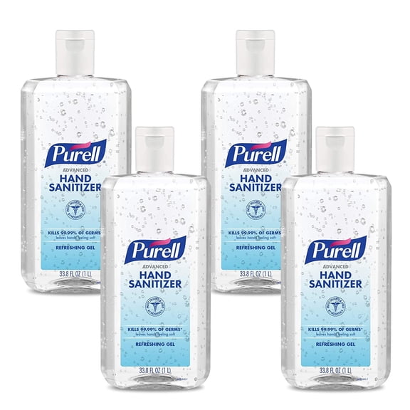 PURELL Advanced Hand Sanitizer Refreshing Gel, 1-Liter Flip-Cap Bottle