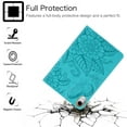 thumbnail image 3 of Allytech Case for iPad Mini 2021(6th Gen 8.3 inch), iPad Mini 6 Cover, Embossed Floral & Butterfly PU Leather Folio Anti-Slip Stand Auto Sleep Wake Card Holder Case for iPad Mini 6th Gen 2021, Green, 3 of 7