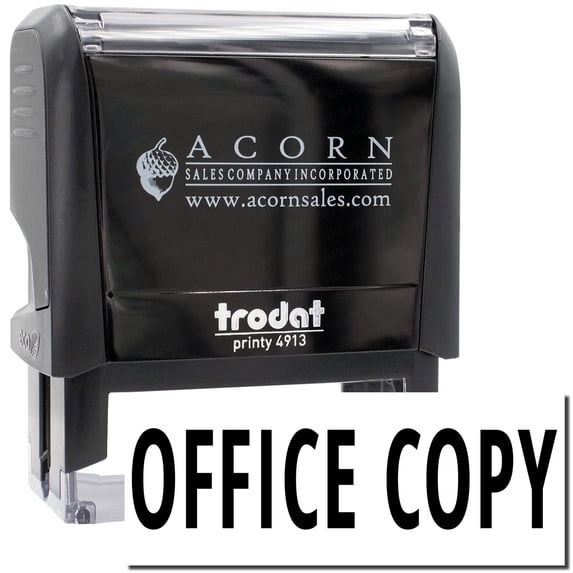 Large Self-Inking Office Copy Stamp, Trodat Printy 4913, Press and Print Stamping, Impression Size 7/8" x 2-1/4", Up to 10,000 Impressions - Black Ink