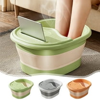 Viflosae Collapsibles Dishs Basin Foldable Foot Bath Bucket with Handle and Lid Portable Foot Bath Spa Bucket with Massage Acupoints Portable Foot Bath Bucket Foldable Spa Bucket for Foot