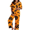 thumbnail image 1 of Short Halloween Pajamas Set Funny PJS Pant for Women Matching Pajama, 1 of 5