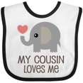 thumbnail image 3 of Inktastic My Cousin Loves Me Boys or Girls Baby Bib, 3 of 4