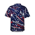 thumbnail image 3 of Goofa Red White Blue Fireworks 1 Hawaiian Shirt for Men, Unisex Summer Beach Casual Short Sleeve Button Down Shirts,Aloha Tropical Floral print shirt-Medium, 3 of 9
