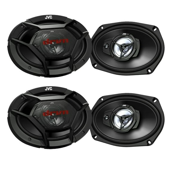 2 Pairs (QTY 4) of CS-DR6931 DRVN Series 6x9" 500 Watt Max Power 3-Way Coaxial Car Audio Speakers
