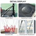 thumbnail image 2 of Spaco Portable Basketball Hoop System Stand with 33in Backboard, Height Adjustable 5FT-7FT, Basketball Stand for Indoor Outdoor Use, Black, 2 of 7