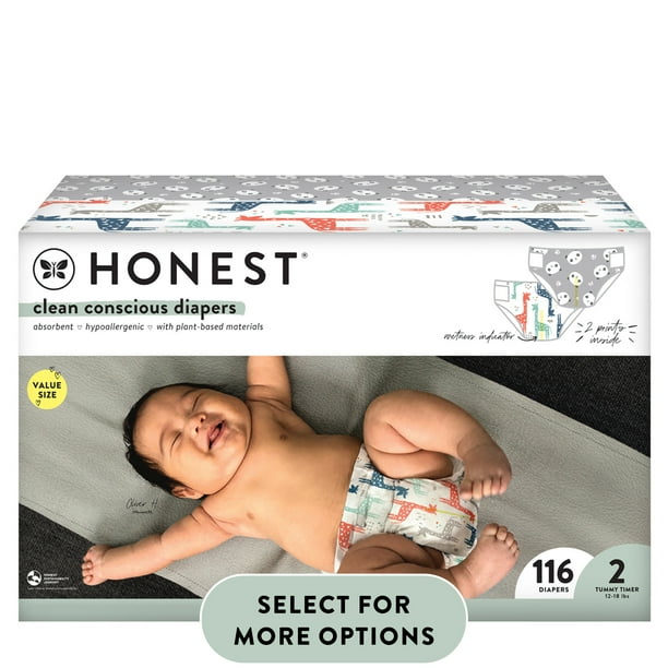 The Honest Company, Clean Conscious™ Diapers, Size 2, 116 Count (Select