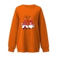 thumbnail image 3 of Crewneck Sweatshirts for Women Valentine's Day Cute Funny Graphic Print Pullover Tops Casual Long Sleeve Shirt(Orange,L), 3 of 4