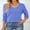 Blue, variant on QUALFORT Women’s 100% Cotton V-Neck Pullover Sweater, Long Sleeve Lightweight Sweater for Women, Soft Classic Solid Color Knit Top