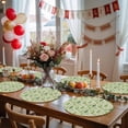 thumbnail image 5 of Spring Leavse Round 13 Inch Placemats Set of 8, Pastoral Garden Botanical Rustic Burlap HeatResistant Non Slip Place Mats for Dining Table, Wipeable Braided Kitchen Table Mats for Housewarming, 5 of 9