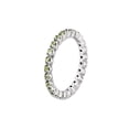 thumbnail image 2 of Natural Green Peridot 1/2 Carat (Ctw) Eternity Band Ring in Sterling Silver for Women, 2 of 5