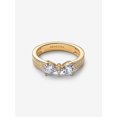 thumbnail image 2 of Pandora Anillo de Doble Hilera con Lazo Brillante, Baño de Oro de 14 Quilates (5) (7,5), 2 of 2