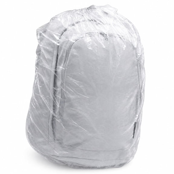 Disposable Clear Backpack Rain Covers 20 Pcs, Stretches to About 43.3 in Each, Waterproof School Bag Protectors with Elastic Edge