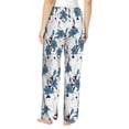 thumbnail image 3 of Xecao Lilies Flowers Women's Straight Lounge Pajama Pants: The Epitome of Relaxed Sleepwear, 3 of 9
