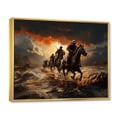 thumbnail image 2 of Designart "Polo Sport Country Clubs painting II" Animals Floater Framed Wall Art Living Room, 2 of 7