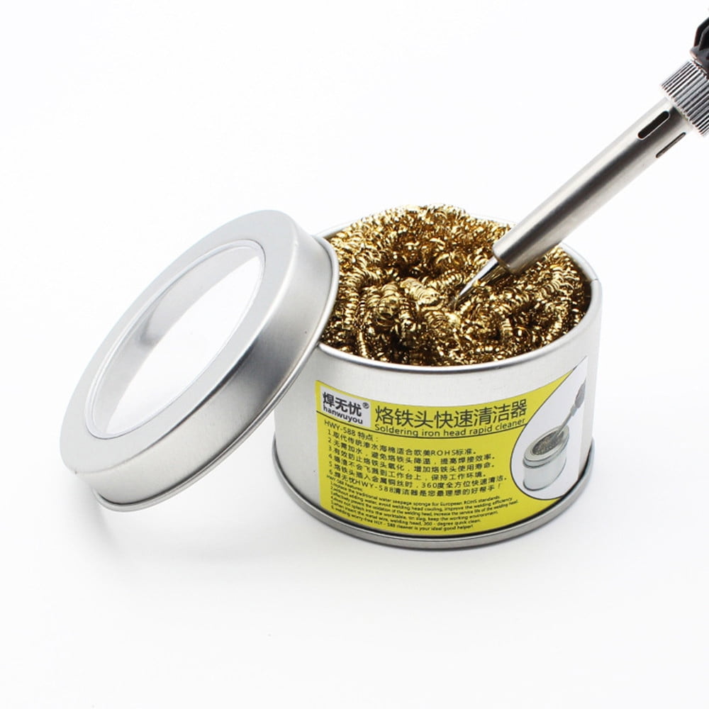 Bowake Soldering Iron Tip Cleaner With Brass Wire Sponge No Water