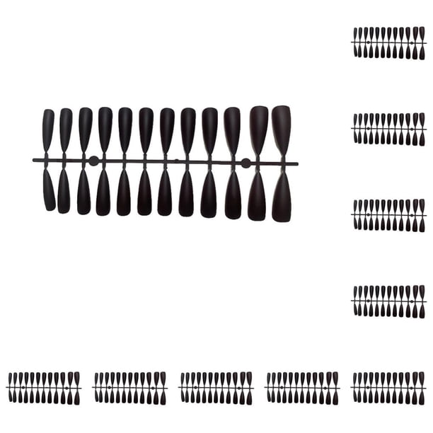 Seitruly Tabletas para mejorar las uñas, diseño elegante de puntos, no susceptibles a las alergias, puntas de manicura para uñas postizas, JM-10Café Profundo 10piezas