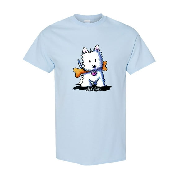 Inktastic Kiniart Westie with Bone T-Shirt