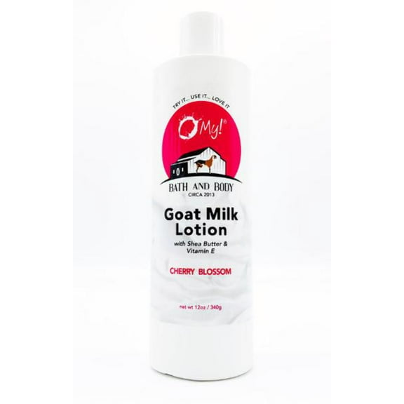 O My! Goat Milk 12oz Lotion | Made with Raw Goat Milk | Shea Butter and Vit E | Free of Parabens  More | Handcrafted in USA